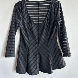 Guess Black Peplum Top